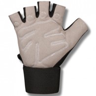 Перчатки для фитнеса INDIGO с широким напульсником и/замша,эластан,неопрен 97867 IR Черно-серый