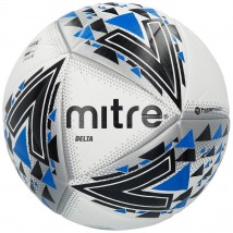 Мяч футбольный №5 MITRE DELTA FIFA PRO HYPERSEAM матчевый (термопластичн.PU) BB1114WKL Бело-черный-синий